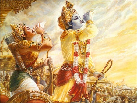 Krishna and Arjuna on Kuruksetra